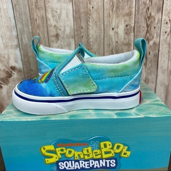 Vans x SpongeBob Slip On V Imaginaaation Sneakers Size 4 Toddler - Picture 11 of 14